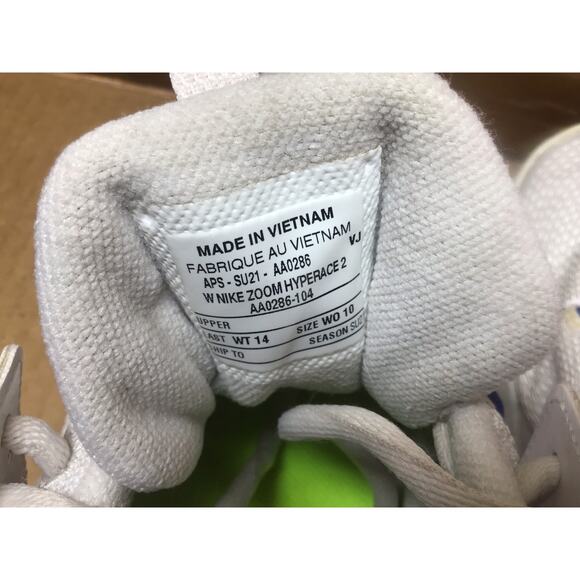 Nike Zoom HyperAce 2 Volleyball Sneakers White & Blue Women's Size 10 - Picture 8 of 9